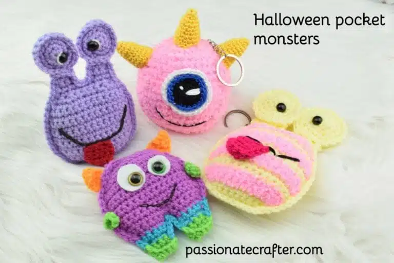 free crochet halloween keychain pattern