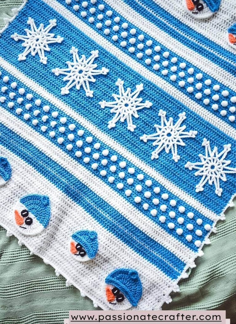 Christmas crochet blanket pattern.