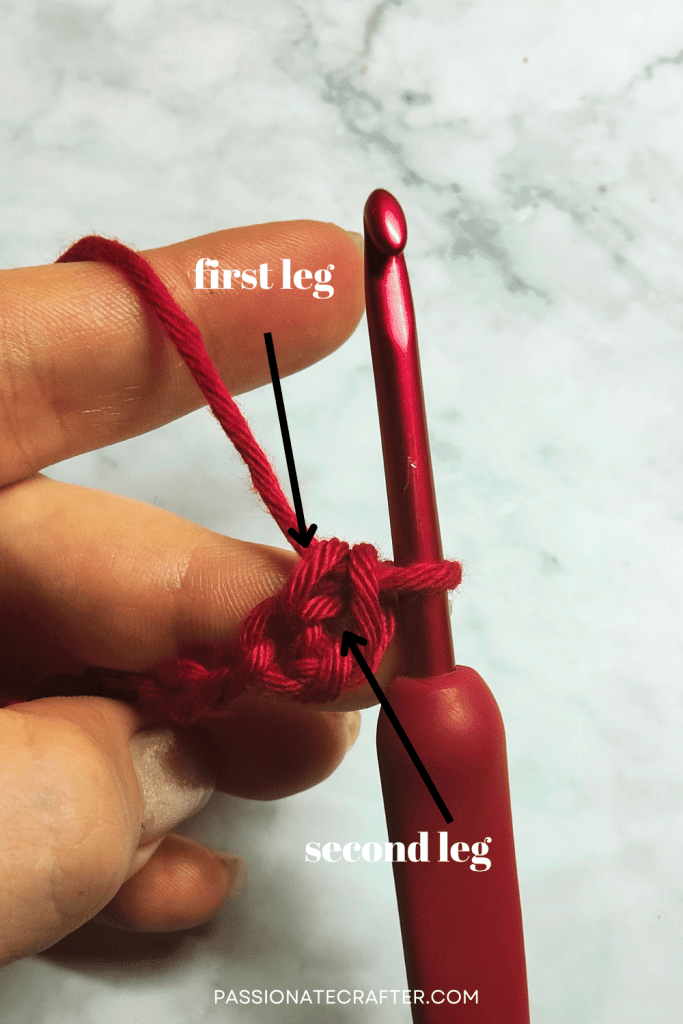 how to find the first leg of a stitch