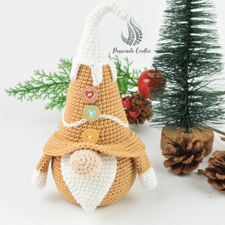 Crochet Gingerbread Gnome pattern