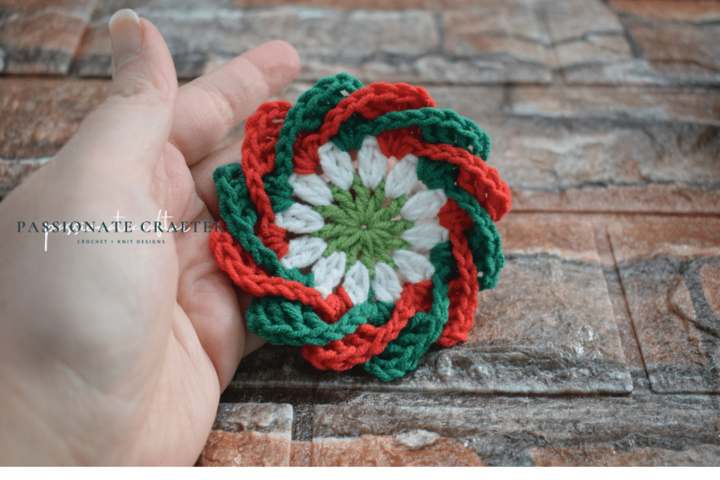 crochet flower coaster free pattern
