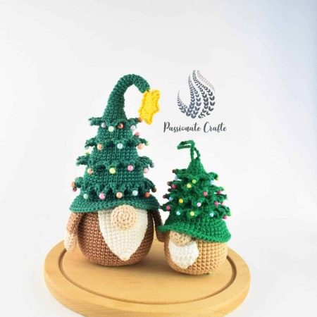 Crochet gnome ornament for Christmas