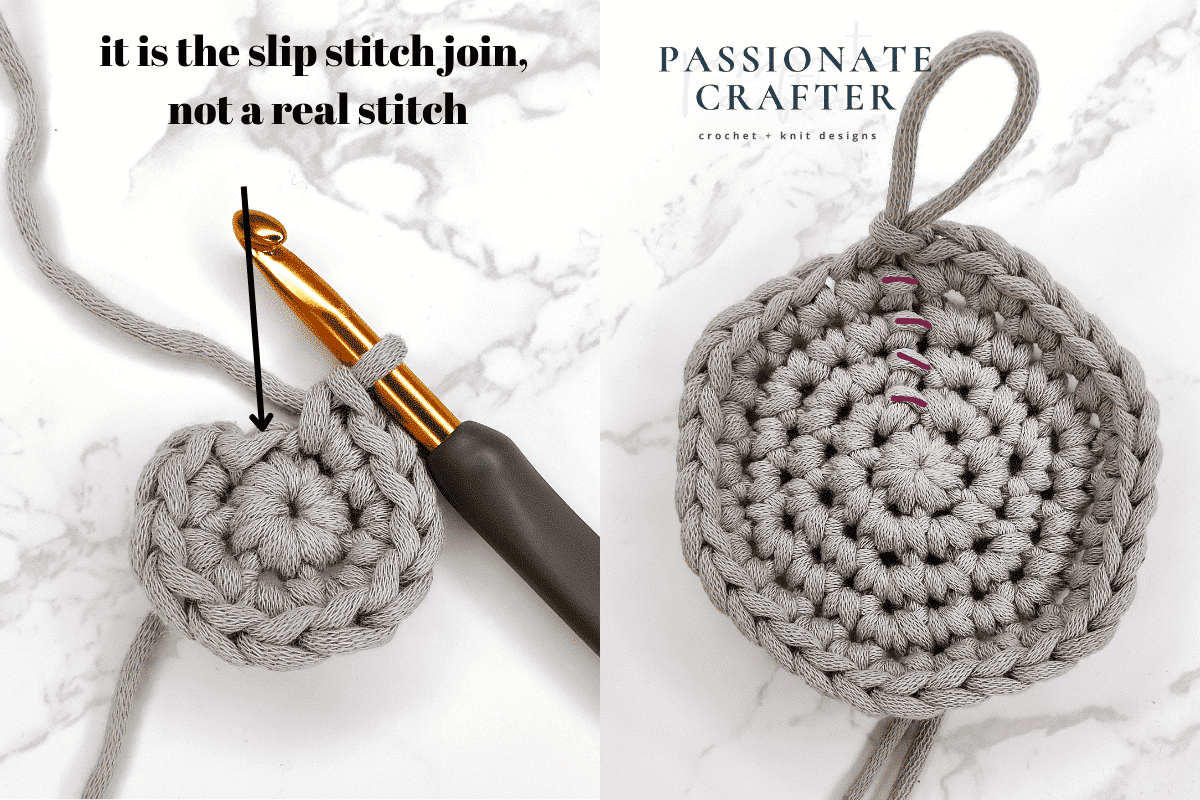 how to do a slip stitch join method