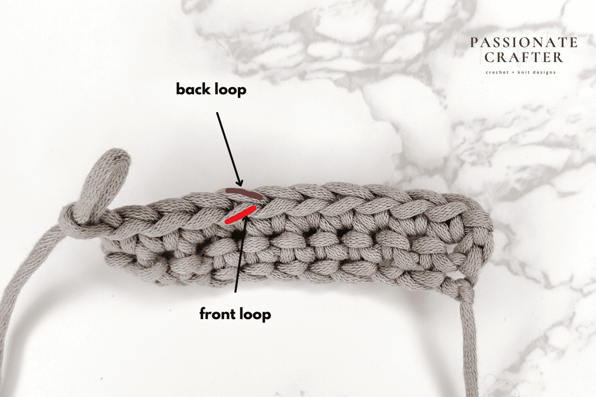 what are the front and back loops of a stitch