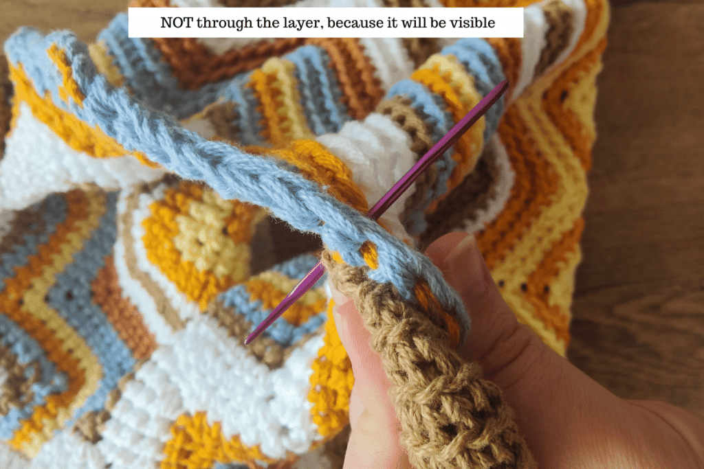 how not to sew handles to a crochet bag