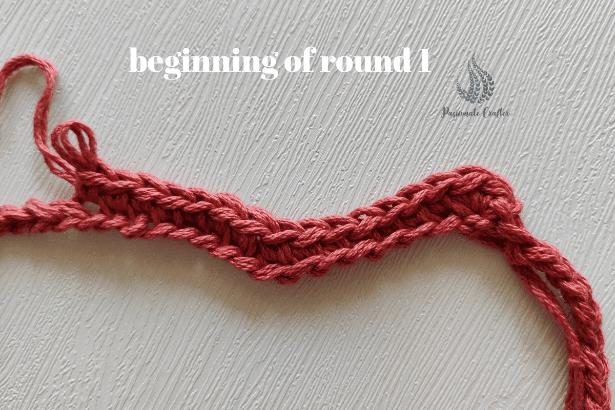 how to start a round for chevron pattern
