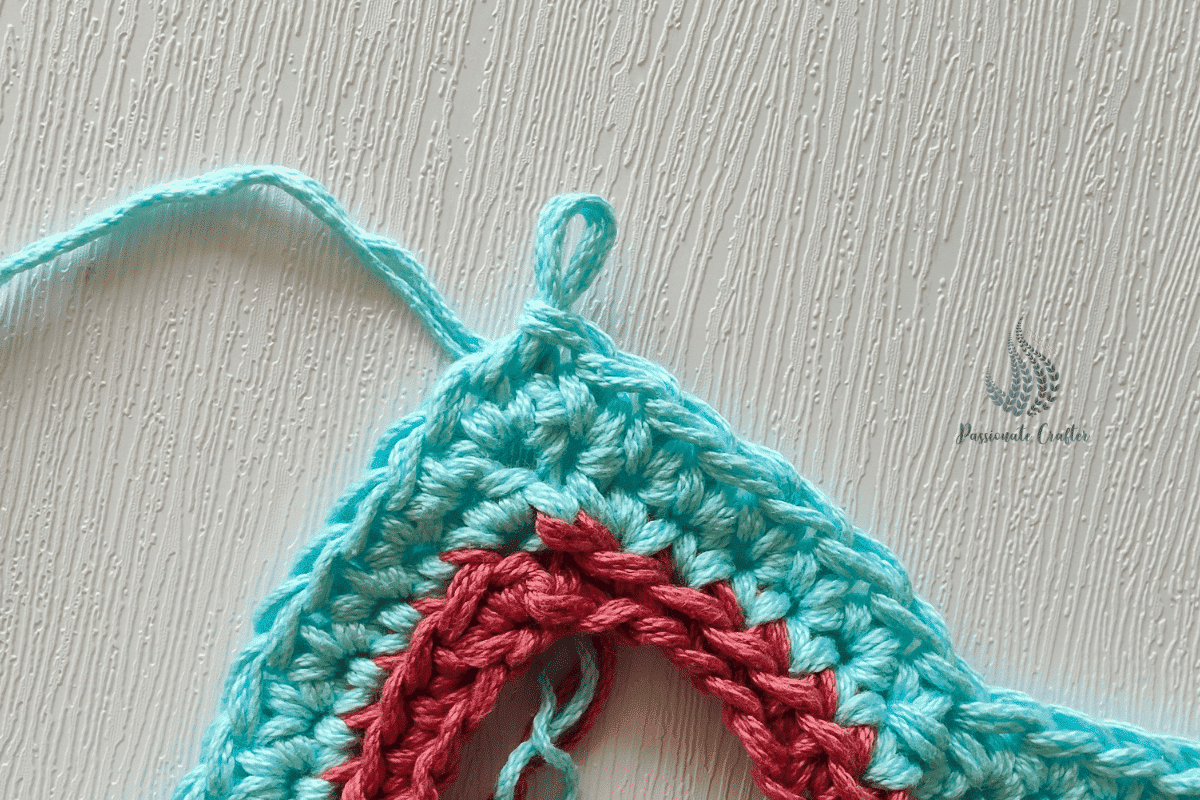 how to join round for a chevron pattern