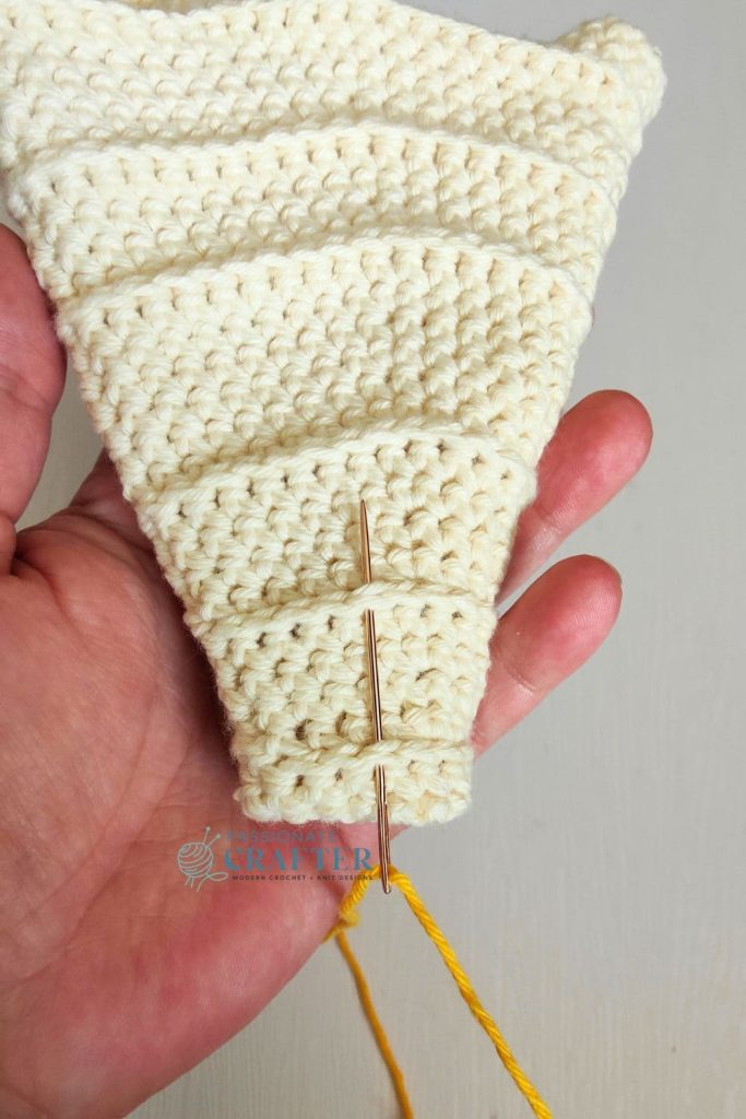 how to tie two layers in crochet