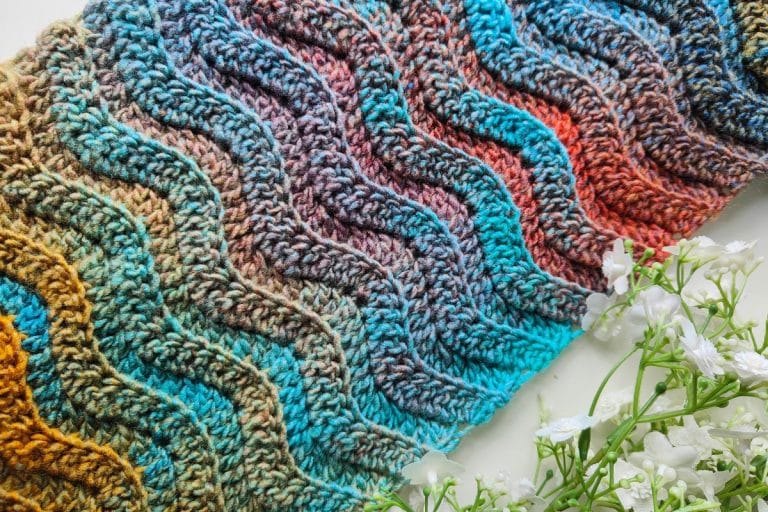 how to crochet the wave stitch free tutorial, the ripple stitch pattern