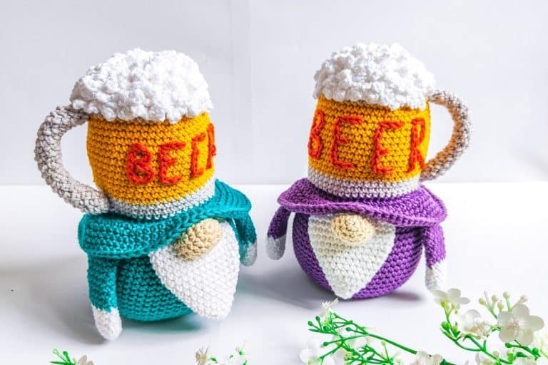 how to crochet beer mug gnome free pattern