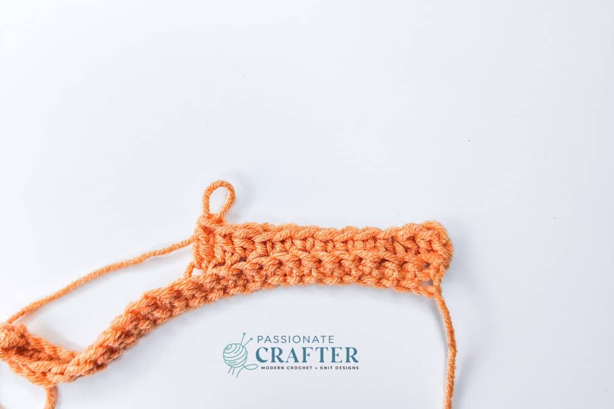 a full repetion of a wave stitch
