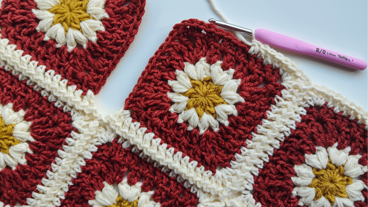 zig zag slip stitch join as you go method