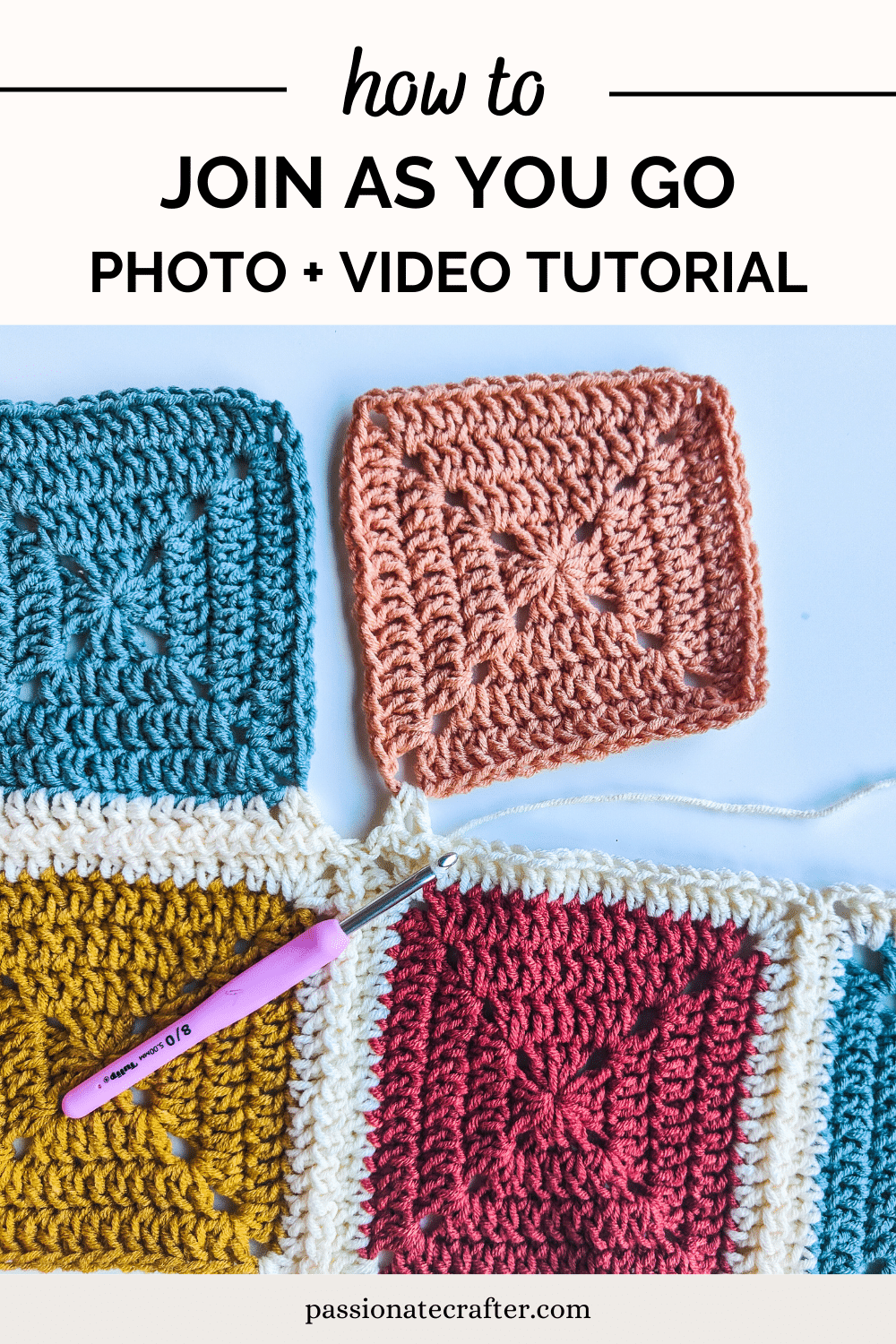 how to join as you go granny squares
