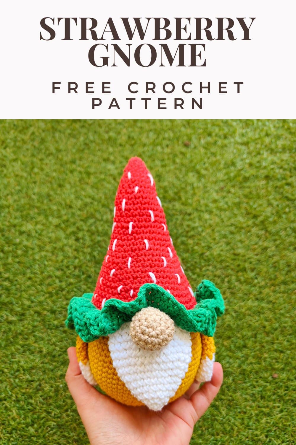 Crochet Gnome Pattern Strawberry
