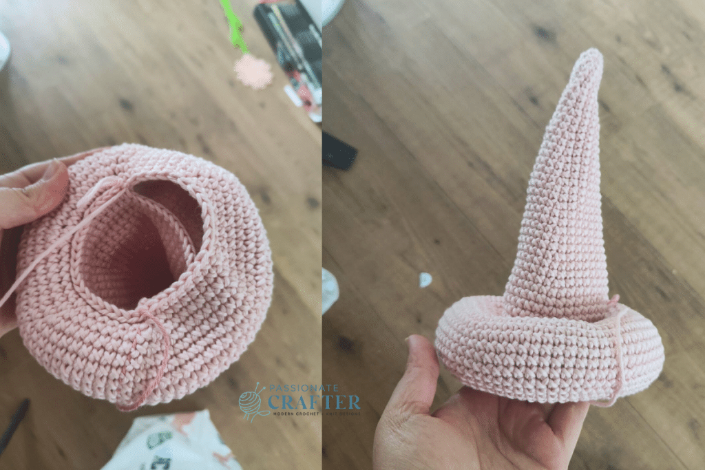 How to crochet a cone for stacking toys