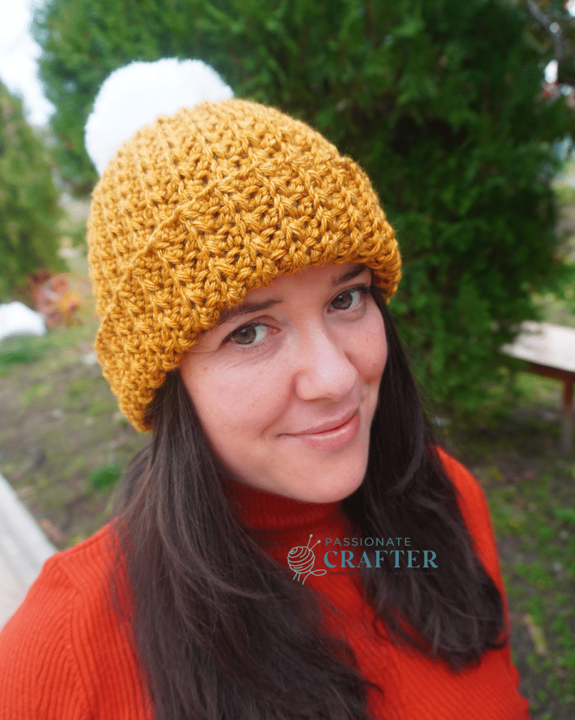 easy crochet hat sideto side- free pattern