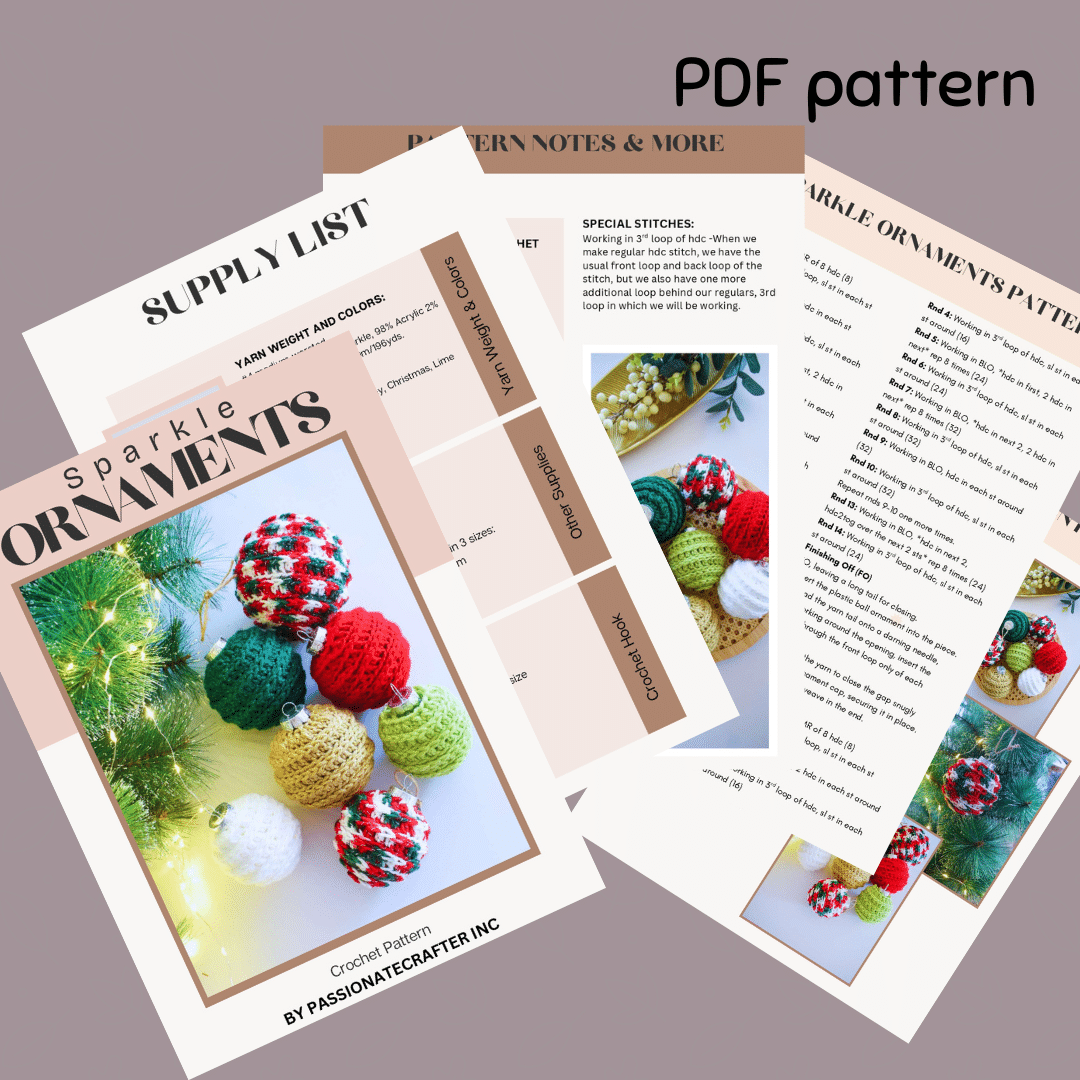 Buy the PDF file for the sparkle ornament