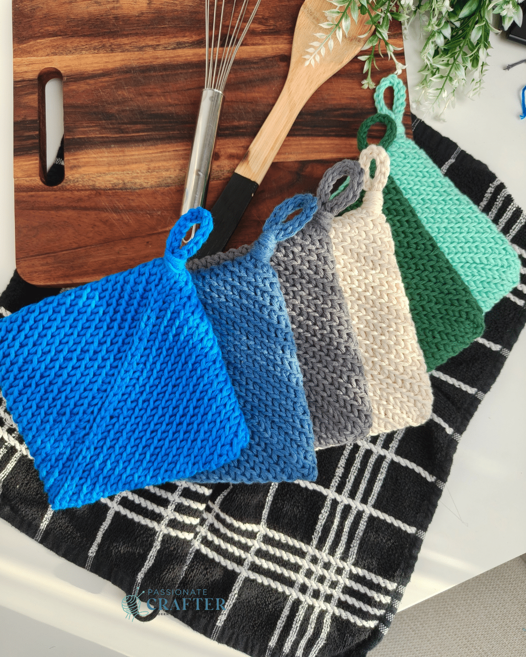 Double Thick Thermal Herringbone Potholder Free Pattern
