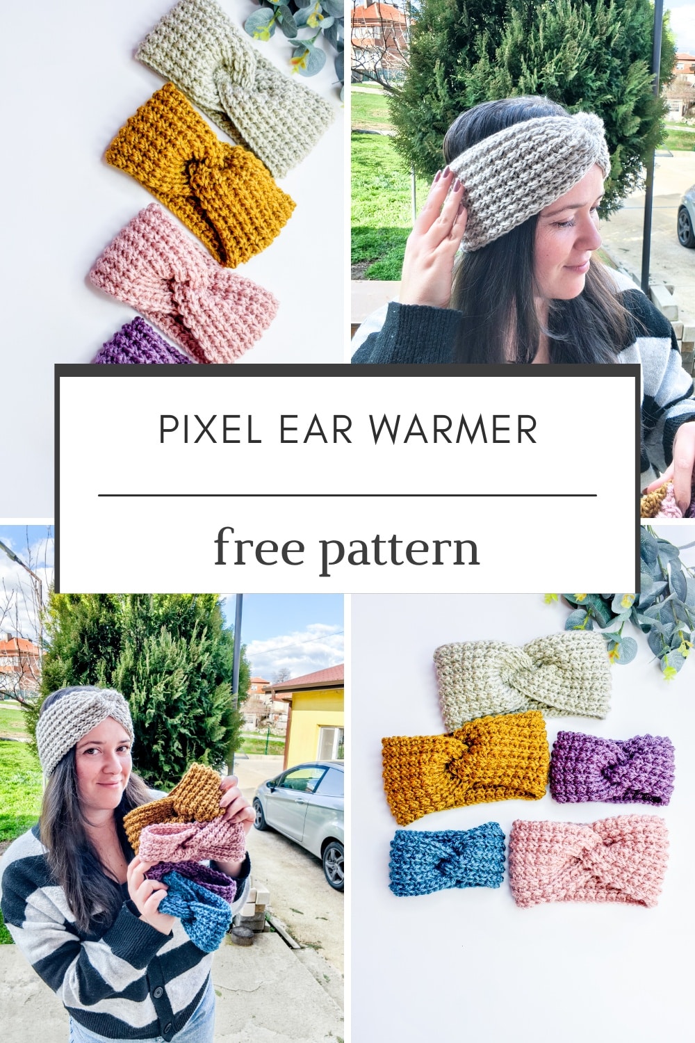 Easy Crochet Headband Pattern in 6 sizes